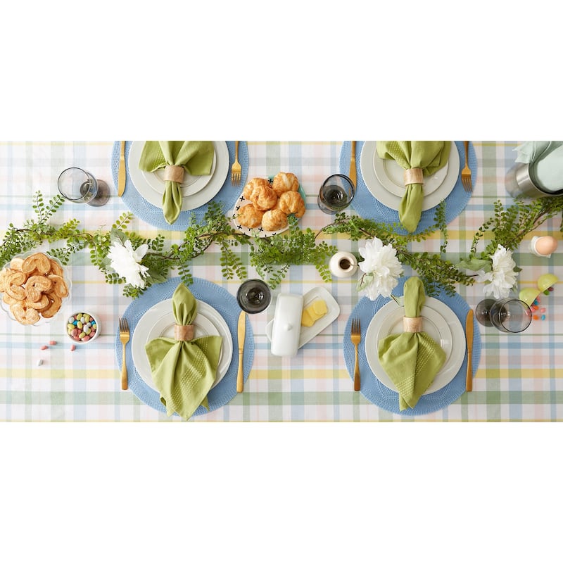 Sweet Spring Plaid Tablecloth 60x84
