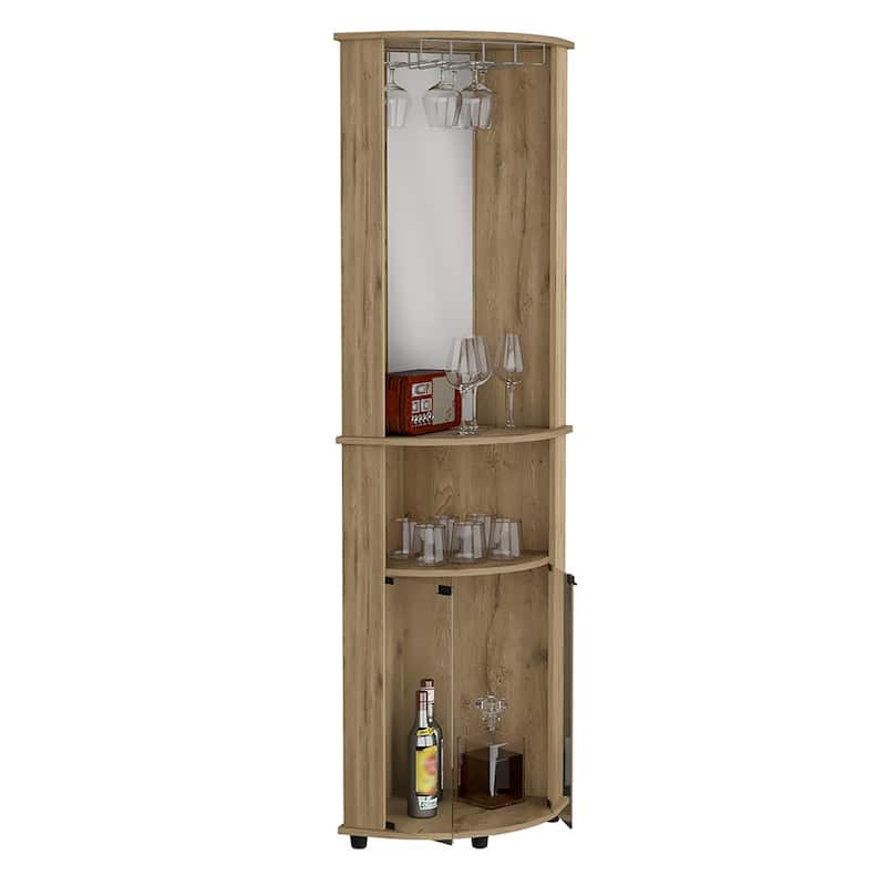 Corner Bar Cabinet Rialto With Three Shelves