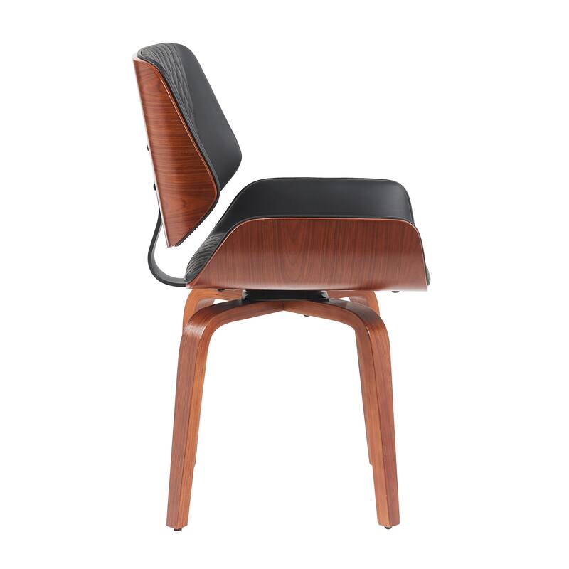 Swivel Bar Stool Dining Chairs Accent Chairs with PU Leather Upholstery and Wood Frame, Set of 2