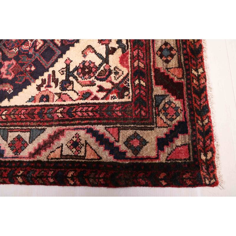 ECARPETGALLERY Hand-knotted Andelz Dark Navy Wool Rug - 3'7 x 10'0