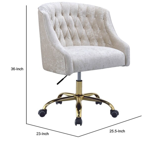 grey crushed velvet office chair