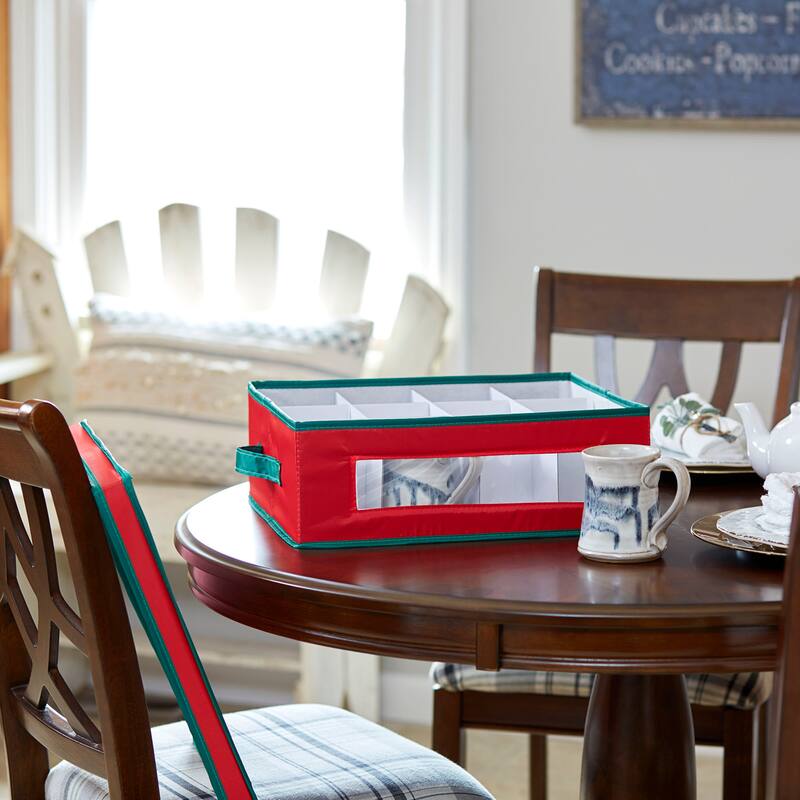 Household Essentials Holiday China Cup Storage Box - 15.5'' x 13.25'' x 5.5''