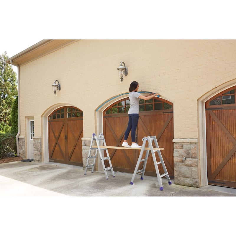 COSCO 18 foot Reach Height Aluminum Multi-Position Ladder - 18 Foot Reach