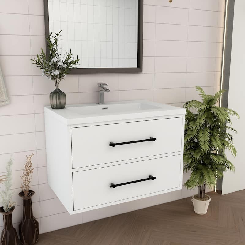 Victoria 30'' Wall-mounted Vanity with Reinforced Acrylic Sink - 29.5