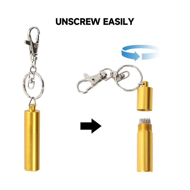 GSE™ Billiard Pool Cue Stick Tip Shaper Repair Tool with Keychain - Billiard Pool Cue Accessory - Gold