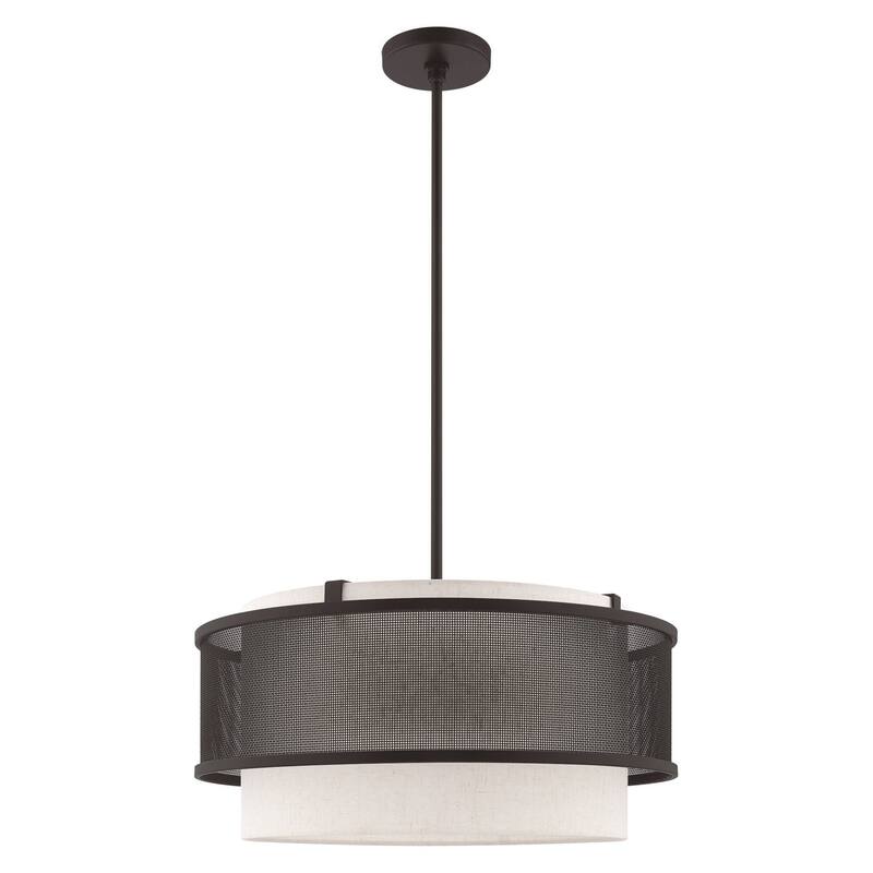 Livex Lighting Braddock 4 Light 20" Wide Drum Chandelier