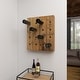 preview thumbnail 29 of 32, Brown Wood Rustic Farmhouse Wall Peg Wine Rack