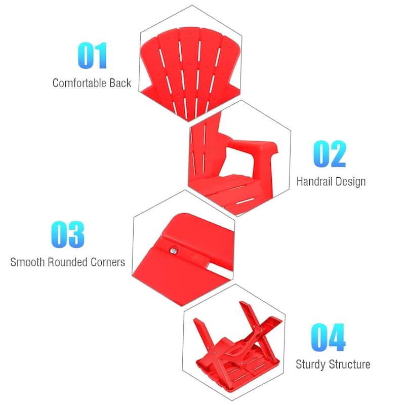 3-Piece Plastic Children Table Chair Set - Table size: 19.5'' x 16'' x 15'