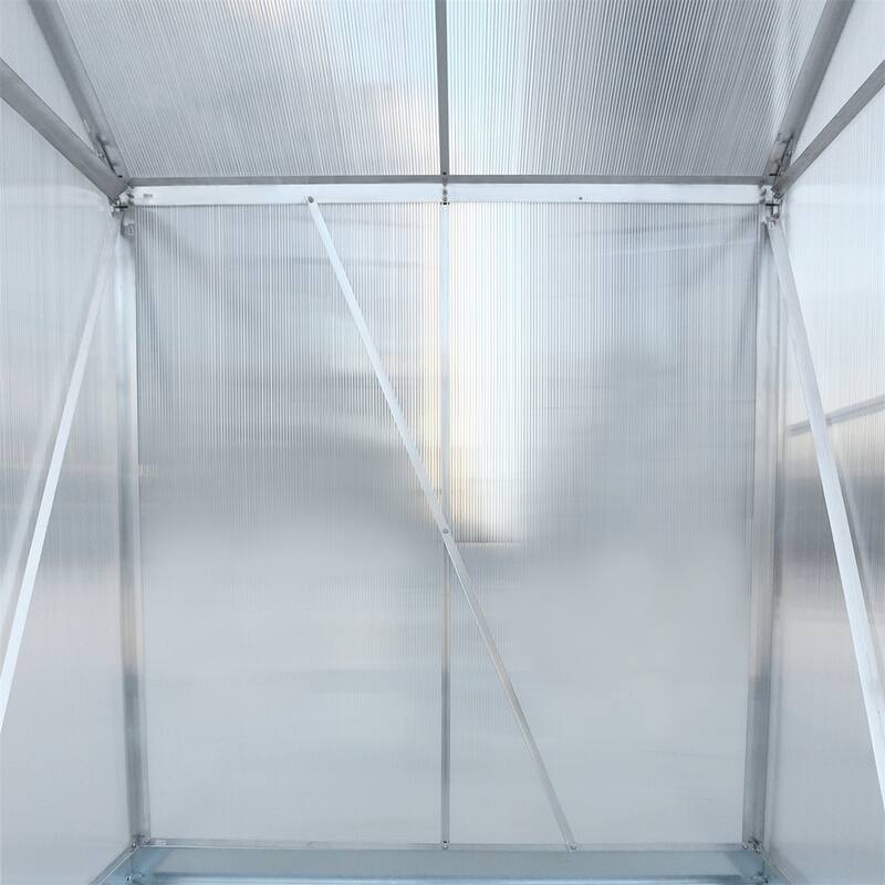 Polycarbonate Greenhouse,Heavy Duty Outdoor Walk-in Green House Kit - 6.3'*4.2'*7'