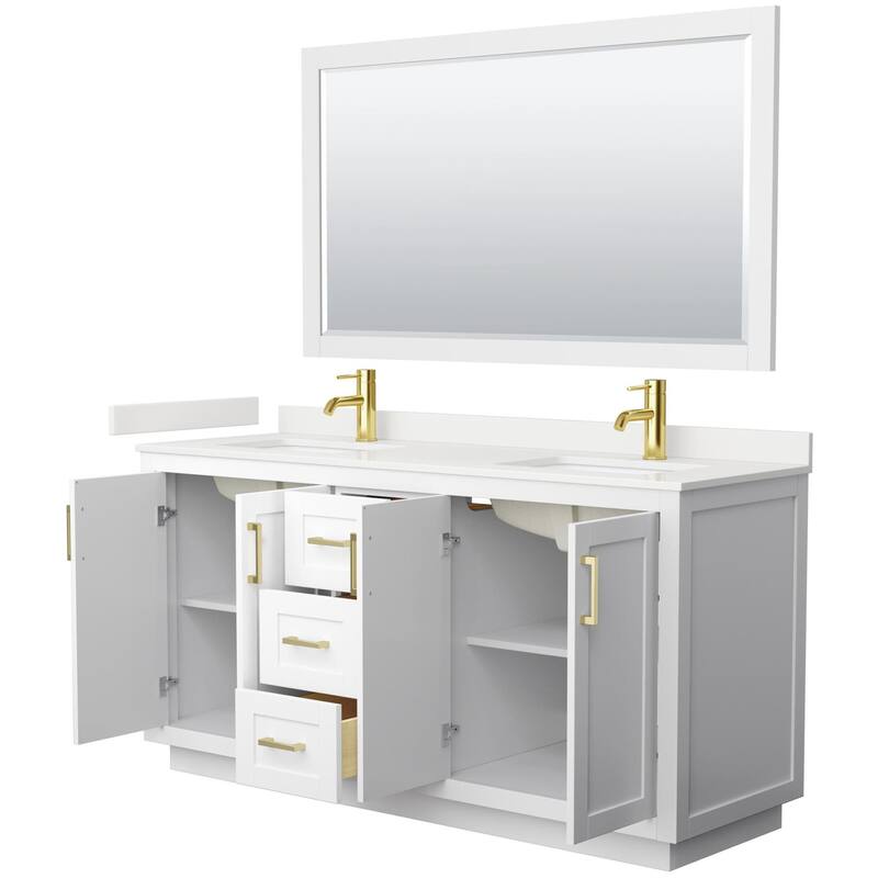 Wyndham Collection WCF292966D-QTZ-UNSM58 Miranda 66" Free Standing