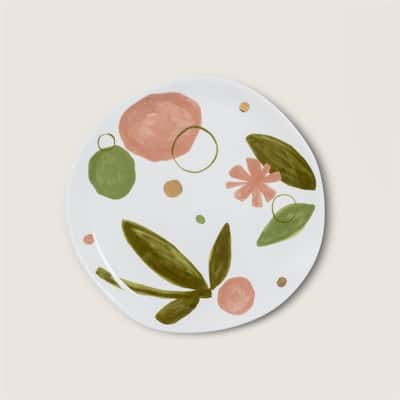 Good Morning Plate Expressive - Multi Co + gold
