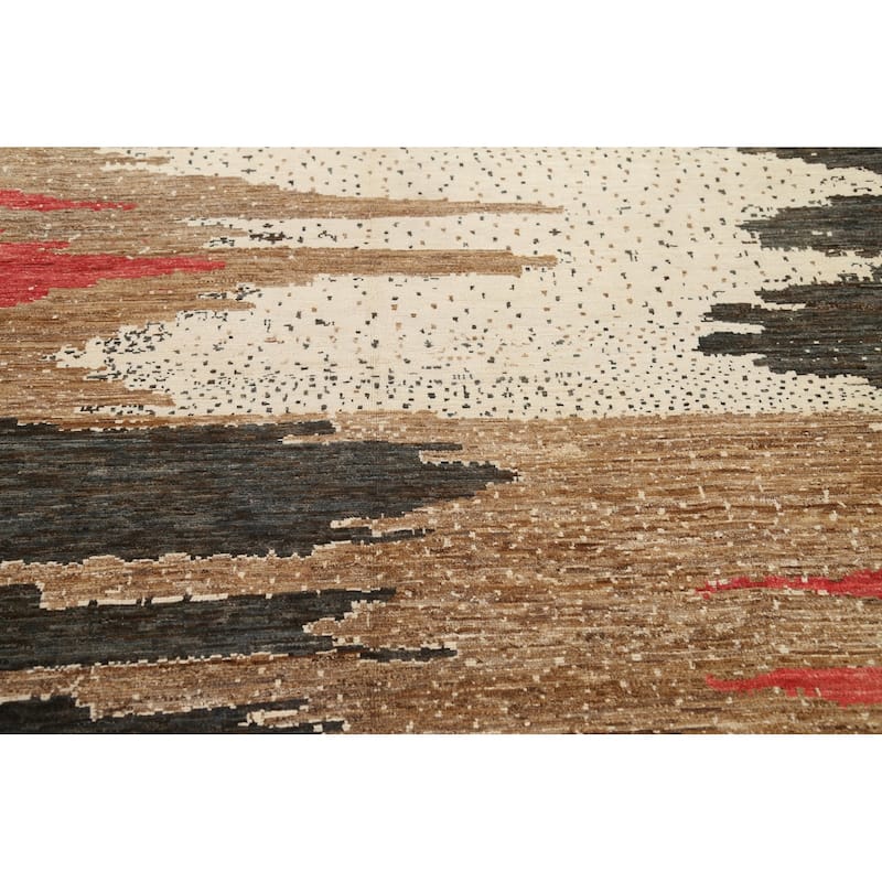 Contemporary Abstract Oriental Home Decor Area Rug Wool Hand-knotted - 6'5" x 9'7"
