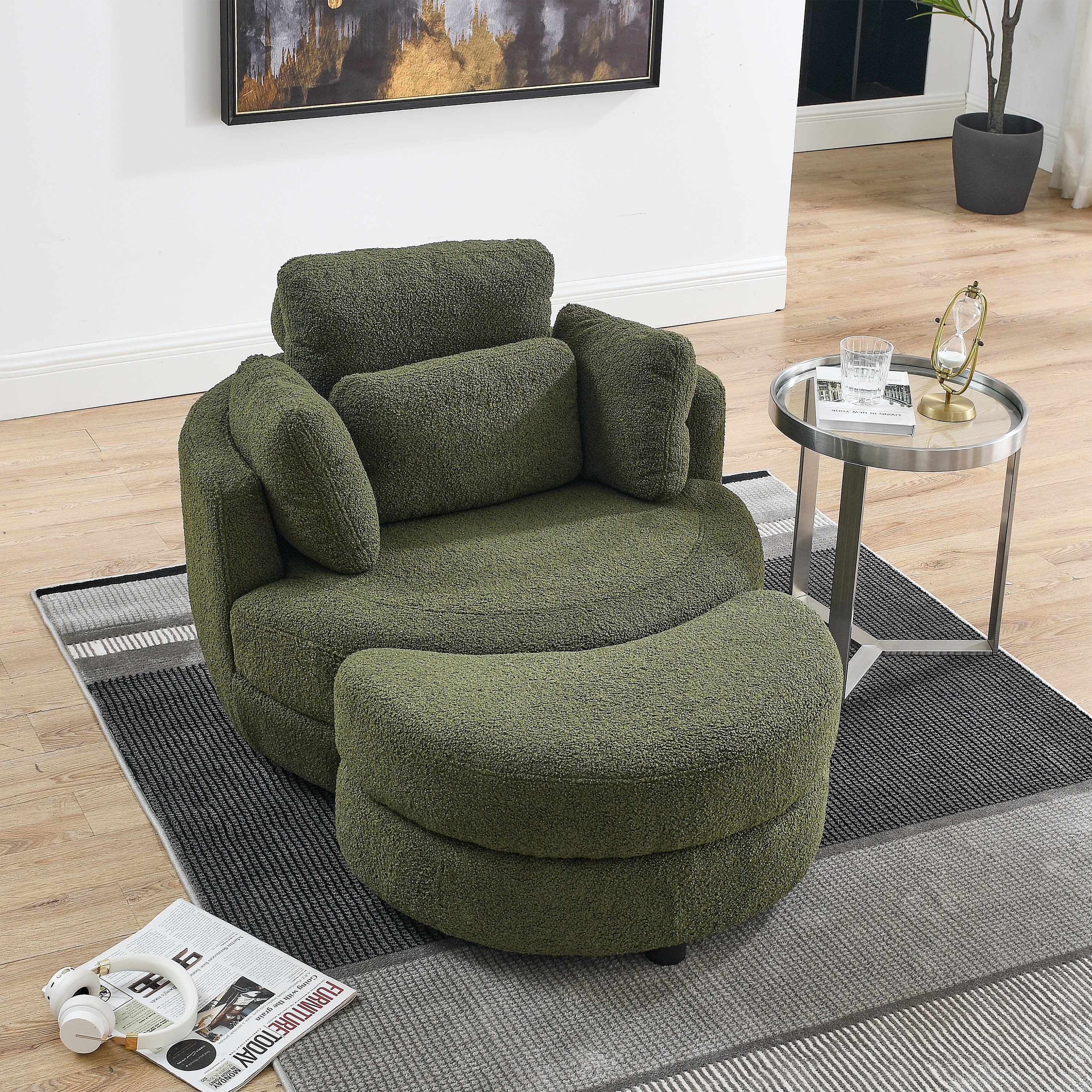 Round swivel cuddle chair outlet