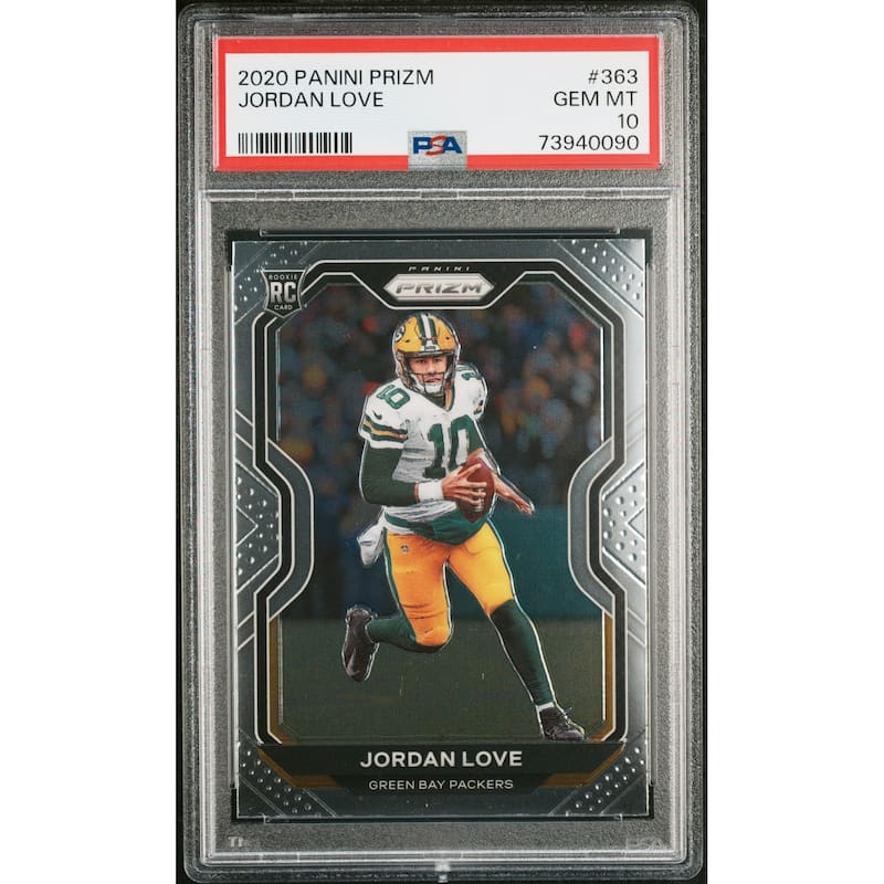 Jordan Love 2020 Panini Prizm Football Rookie Card #363 Graded PSA 10 - 8'6" x 11'6"