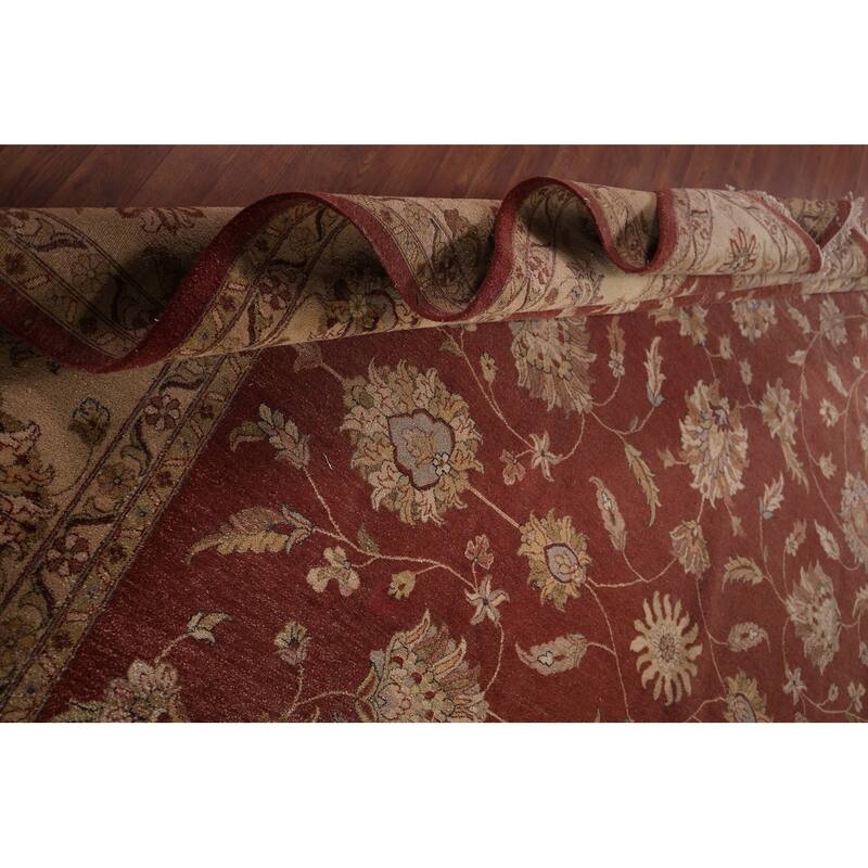 All-Over Floral Peshawar Oriental Large Area Rug Handmade Wool Carpet - 11'8" X 15'0"