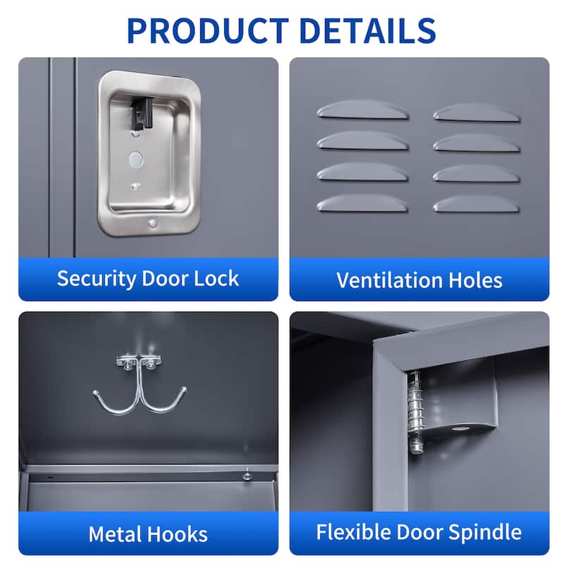 12 Door 72"H Metal Lockers With Lock