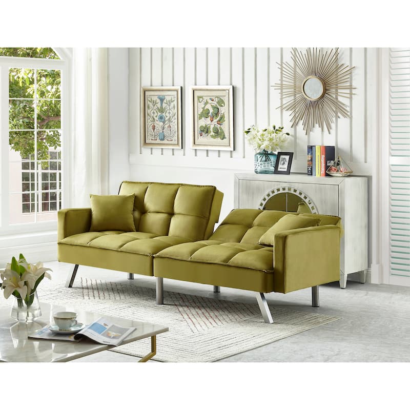 Comfortable Velvet Sleeper Sofa Bed by Legend Furniture