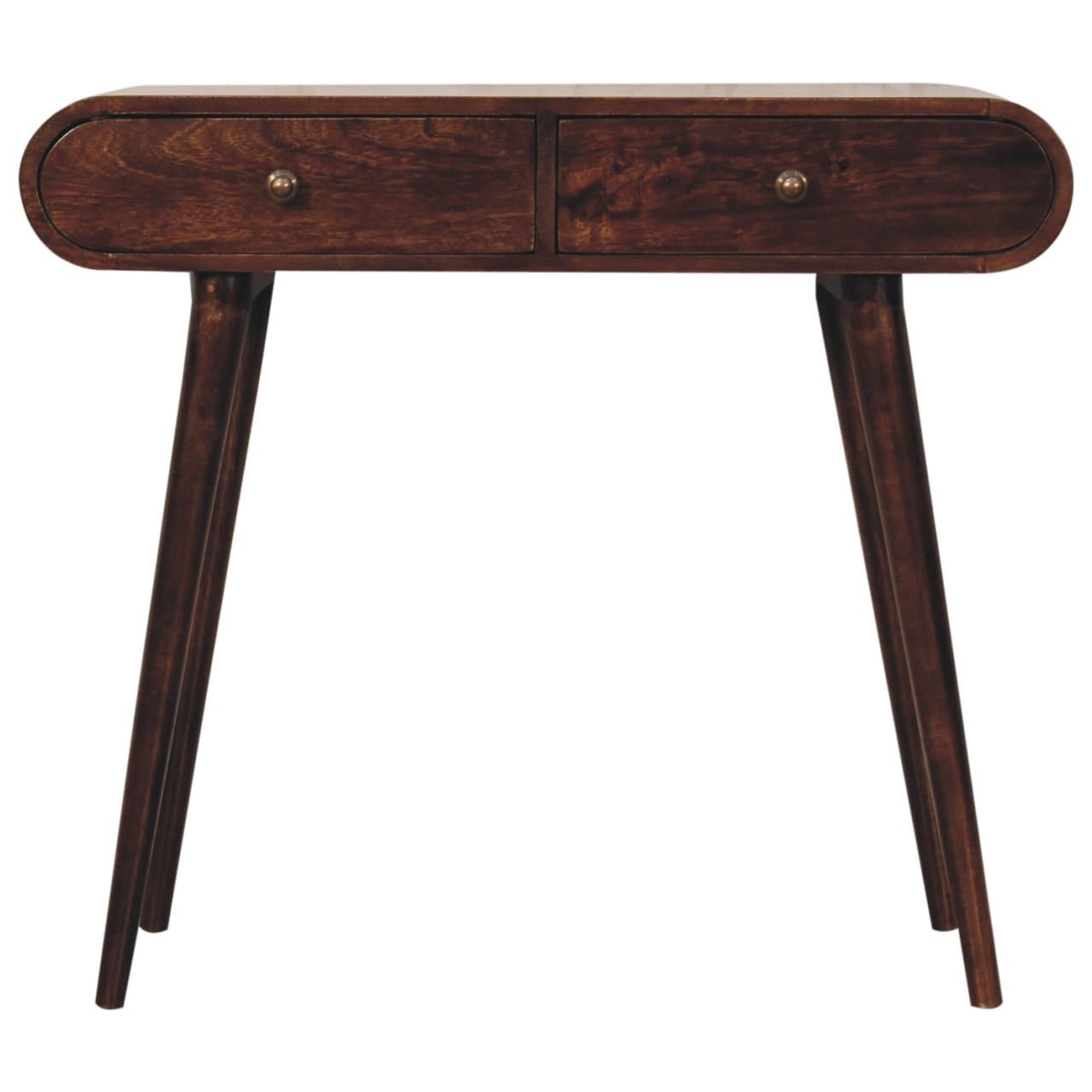 Artisan Furniture Solid Wood California Walnut Curved Edge Console Table
