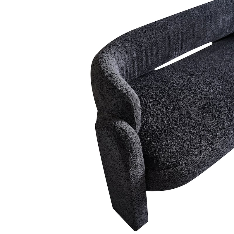 Stylish Boucle Sofa with High-Density Foam & Easy Assembly - 700 lbs Capacity
