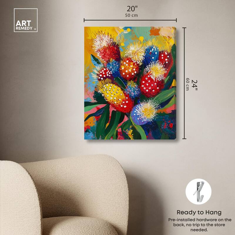Vivid Flora II Canvas by Art Remedy, Gallery Wrapped