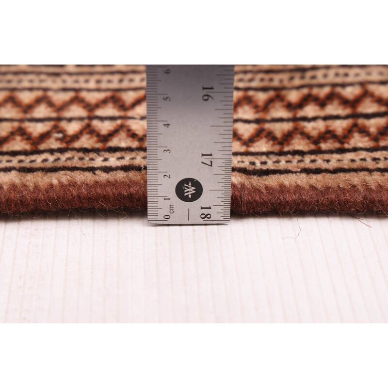 ECARPETGALLERY Hand-knotted Baluch Light Khaki Wool Rug - 4'3 x 6'2