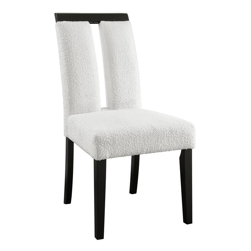 Lumina Modern White Upholstered Dining Chairs (Set of 2) by Furniture of America