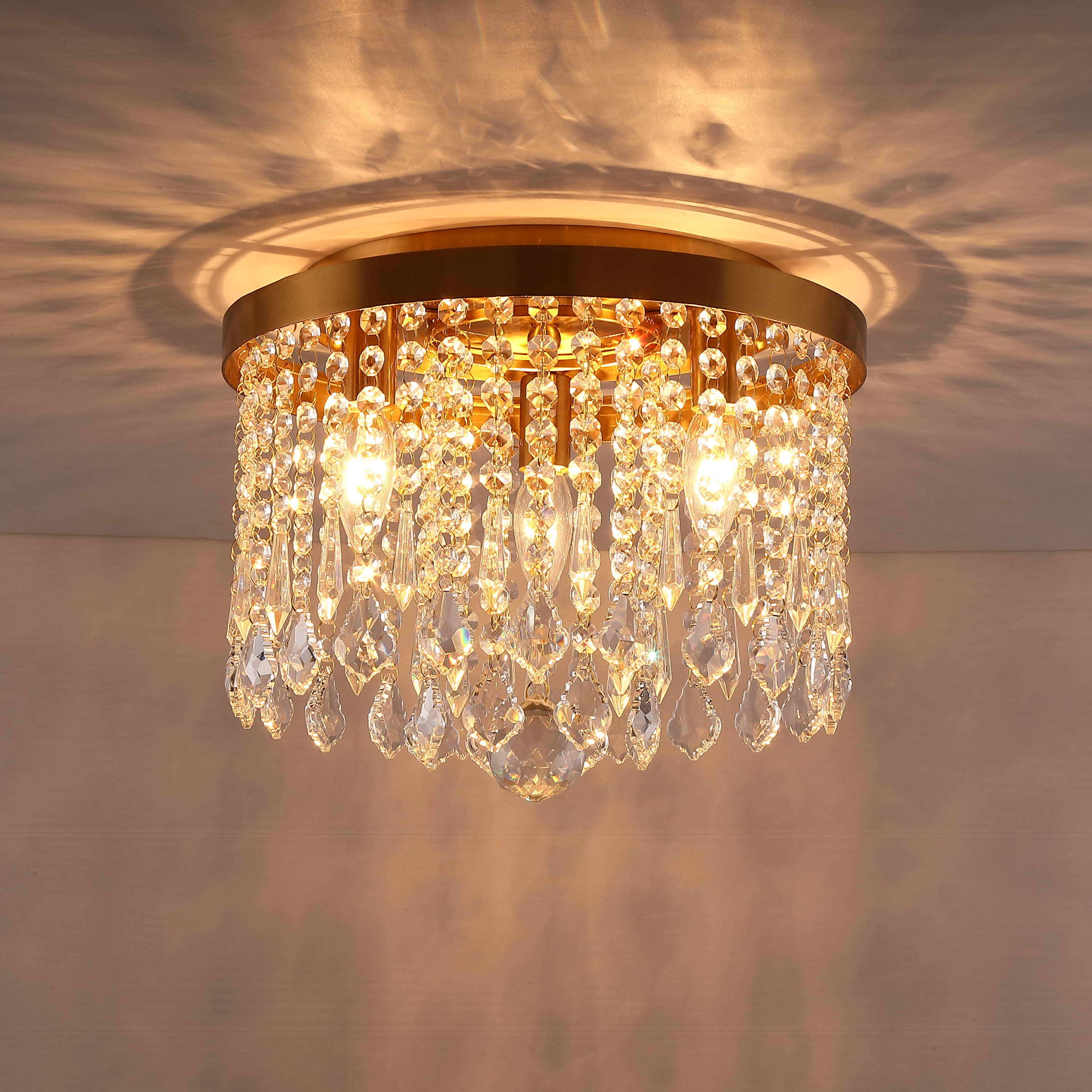 Small crystal flush mount ceiling light cheap