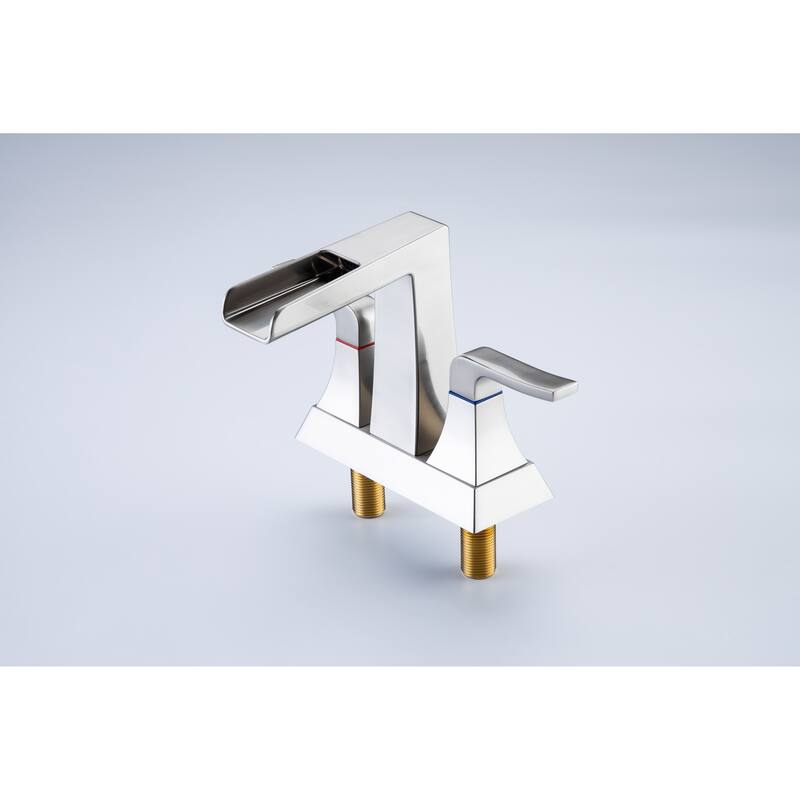 Widespread Bathroom Sink Faucet Brushed Gold