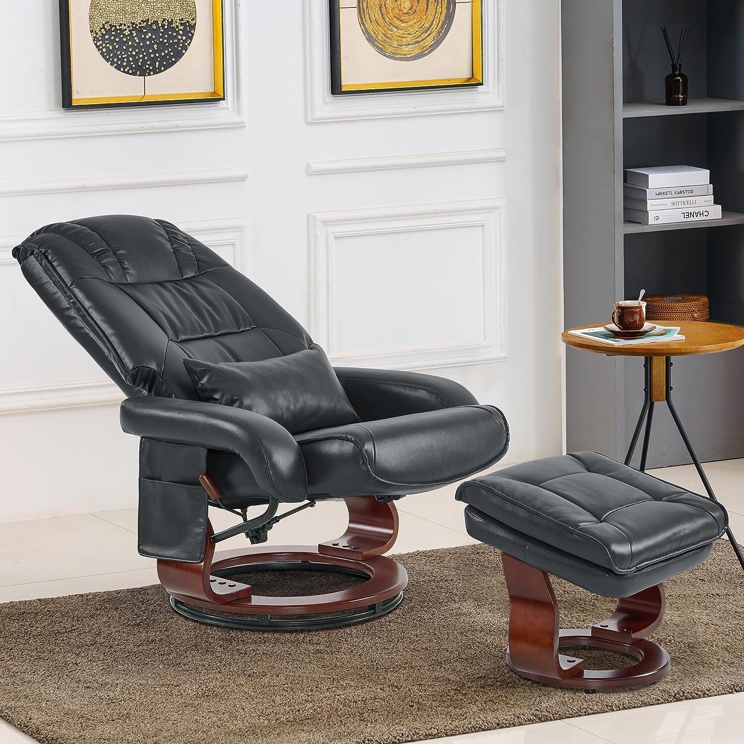 Reclining massage chair new arrivals with footrest stool