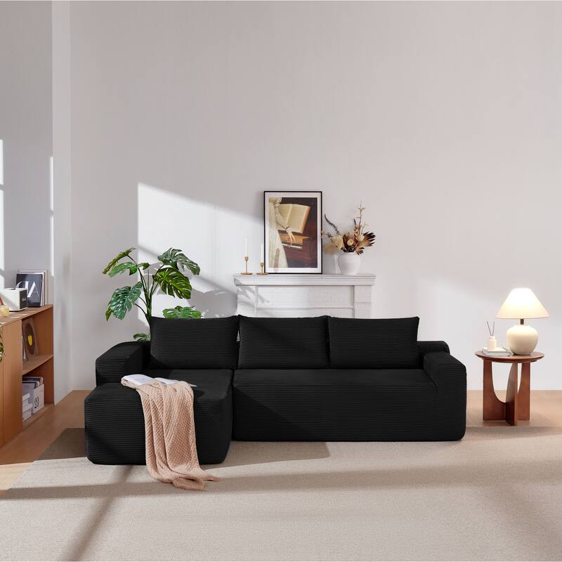 105" Cloud Sectional Couch with L-Shape Chaise,Modern Modular Sofa with Deep Seat, Upholstered Couches for Living Room