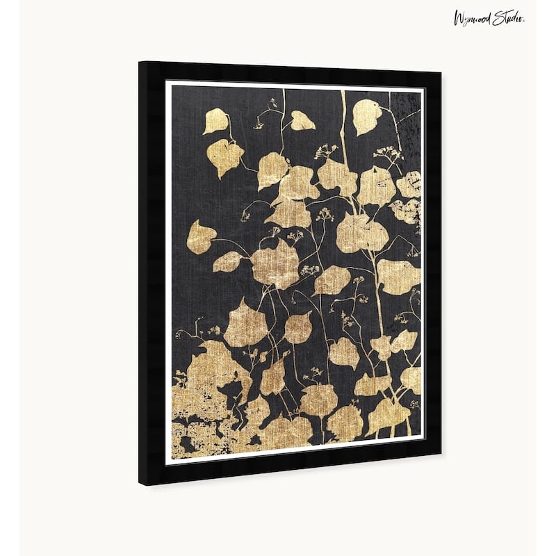Wynwood Studio Growing Flow Gold Framed Boho Minimalist Abstract Prints