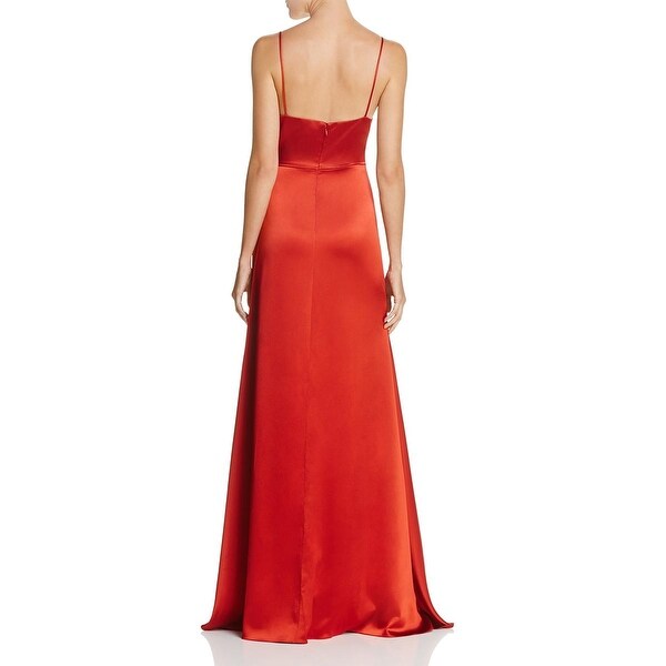 jill jill stuart faux wrap satin gown