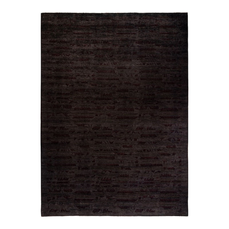 Vibrance, One-of-a-Kind Hand-Knotted Area Rug - Brown, 8' 10" x 12' 2" - 8' 10" x 12' 2"
