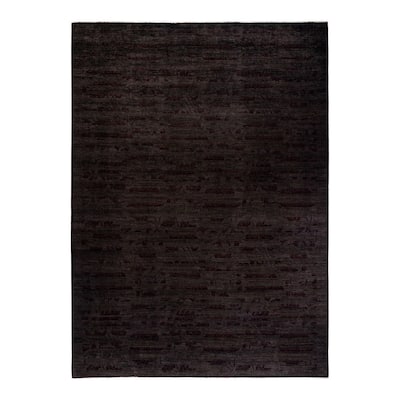 Vibrance, One-of-a-Kind Hand-Knotted Area Rug - Brown, 8' 10" x 12' 2" - 8' 10" x 12' 2"