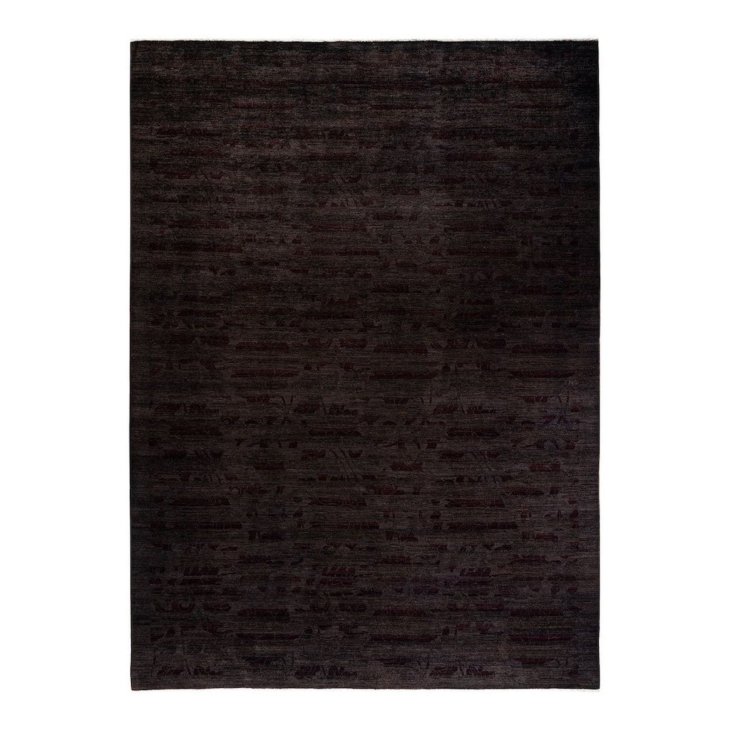 Vibrance, One-of-a-Kind Hand-Knotted Area Rug - Brown, 8' 10" x 12' 2" - 8' 10" x 12' 2"