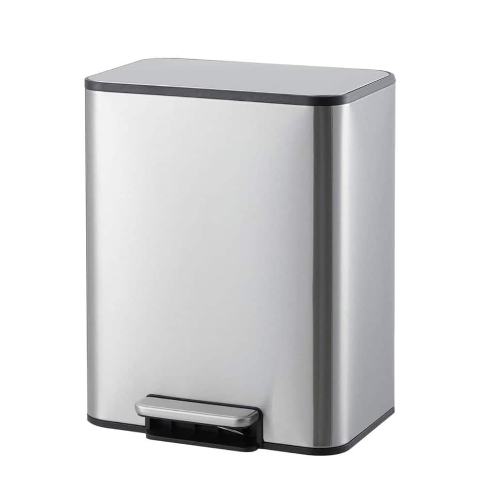 13L Soft-Close Lid Compact Stainless Steel Trash Can for Kitchen, Bathroom