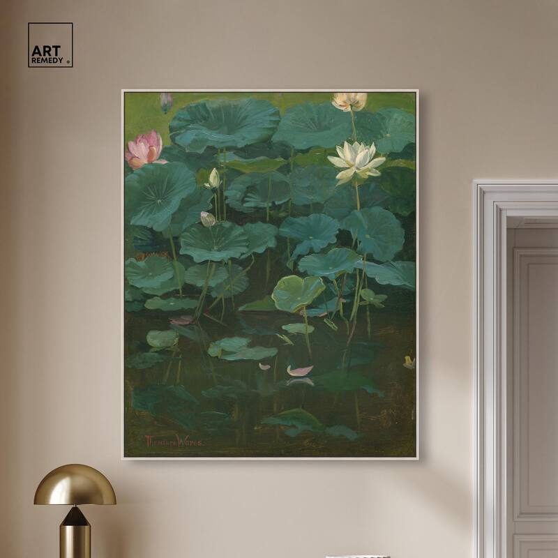 Theodore Wores Lotus Canvas by Art Remedy