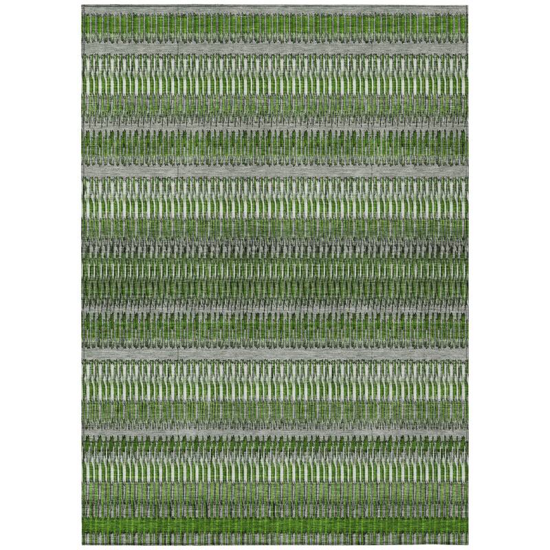 HomeRoots Striped Transitional Rectangle Outdoor Rug