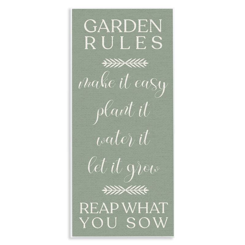 Stupell Reap What You Sow Gardening Wall Plaque Art Design By Lil' Rue - 7 x 17