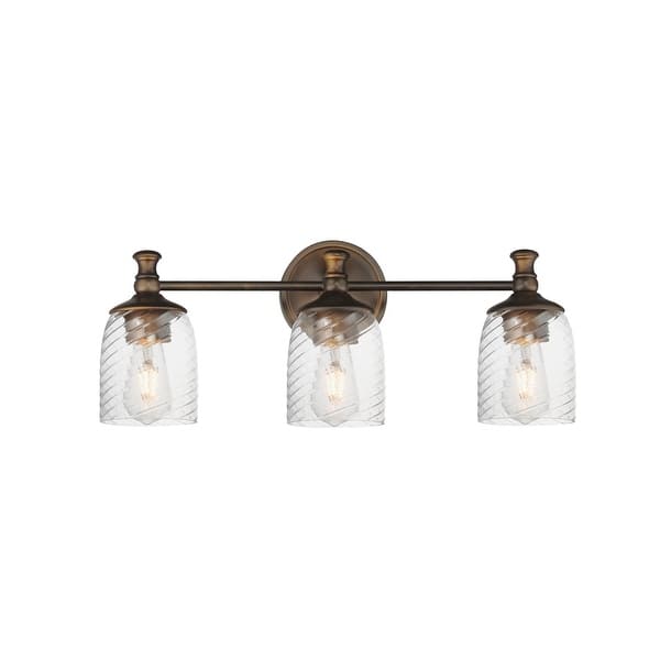 slide 2 of 11, Maxim 21353 Swirl 3 Light 23" Wide Vanity Light Antique Bronze