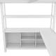 preview thumbnail 7 of 30, Full Size Loft Bed with Storage Cubes and Shelves,Metal Loft Bed with Wardrobe And L-shaped Desk