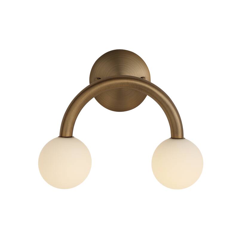 Renwil Santi 10.5" Height Wall Sconces, Dark Brushed Brass - Yellow