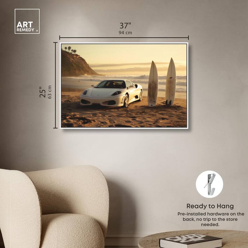 Sunset Beach Drive Canvas by Art Remedy