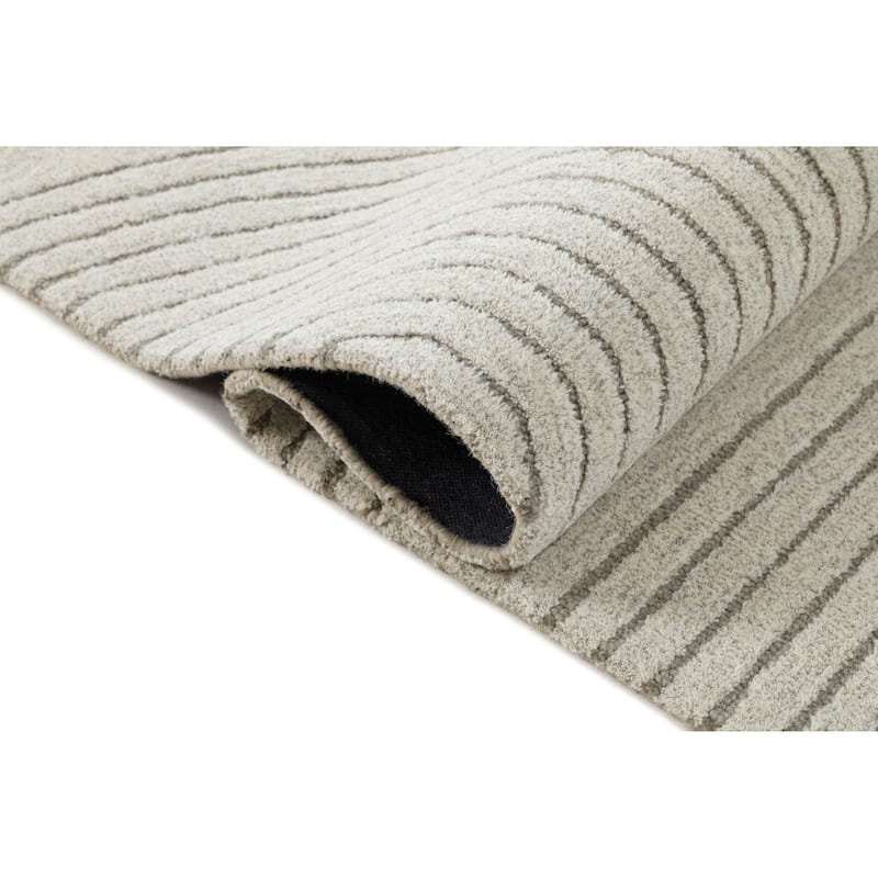 Terra by Obeetee Mid-Century Tonal 6 Ivory Rug