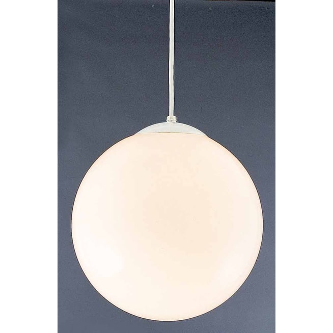Volume Lighting V1845 1 Light Foyer 14" Height Pendant with Opal Glass - White