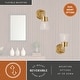 preview thumbnail 4 of 9, Harper Natural Brass Gold Bathroom Vanity Lighting Fixture, Clear Glass Shade, Dimmable, LED Compatible, Wall Mount Sconce