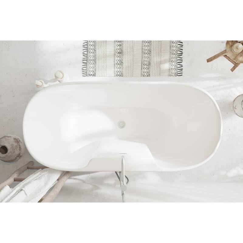 Nicolette Bathtub in Glossy White
