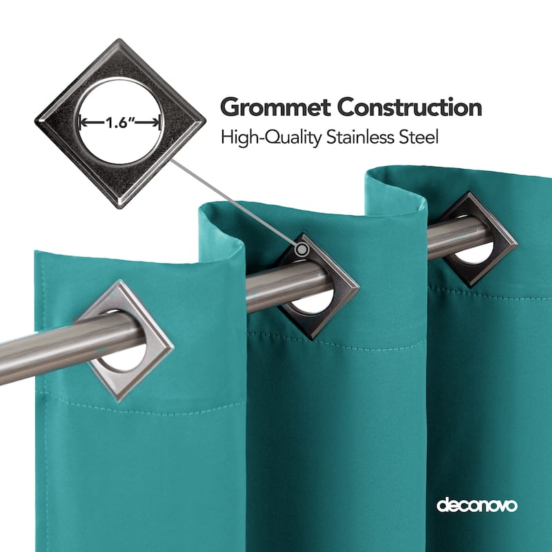 Deconovo Square Grommet Curtain Panel Pair(2 Panel)