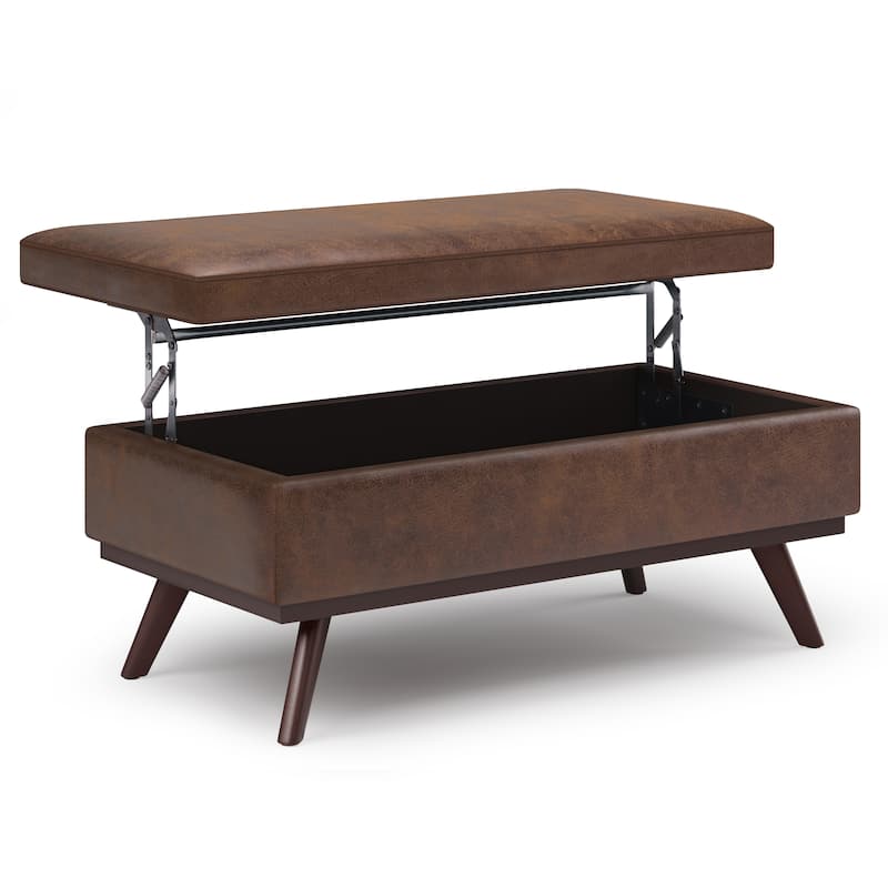 WYNDENHALL Ethan 42 inch Wide Mid Century Modern Rectangle Table Ottoman