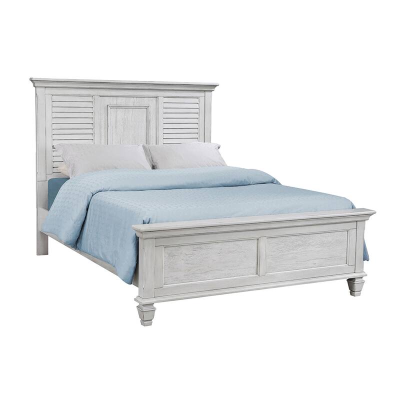 Capistrano Antique White 4-piece Bedroom Set with 2 Nightstands and Dresser